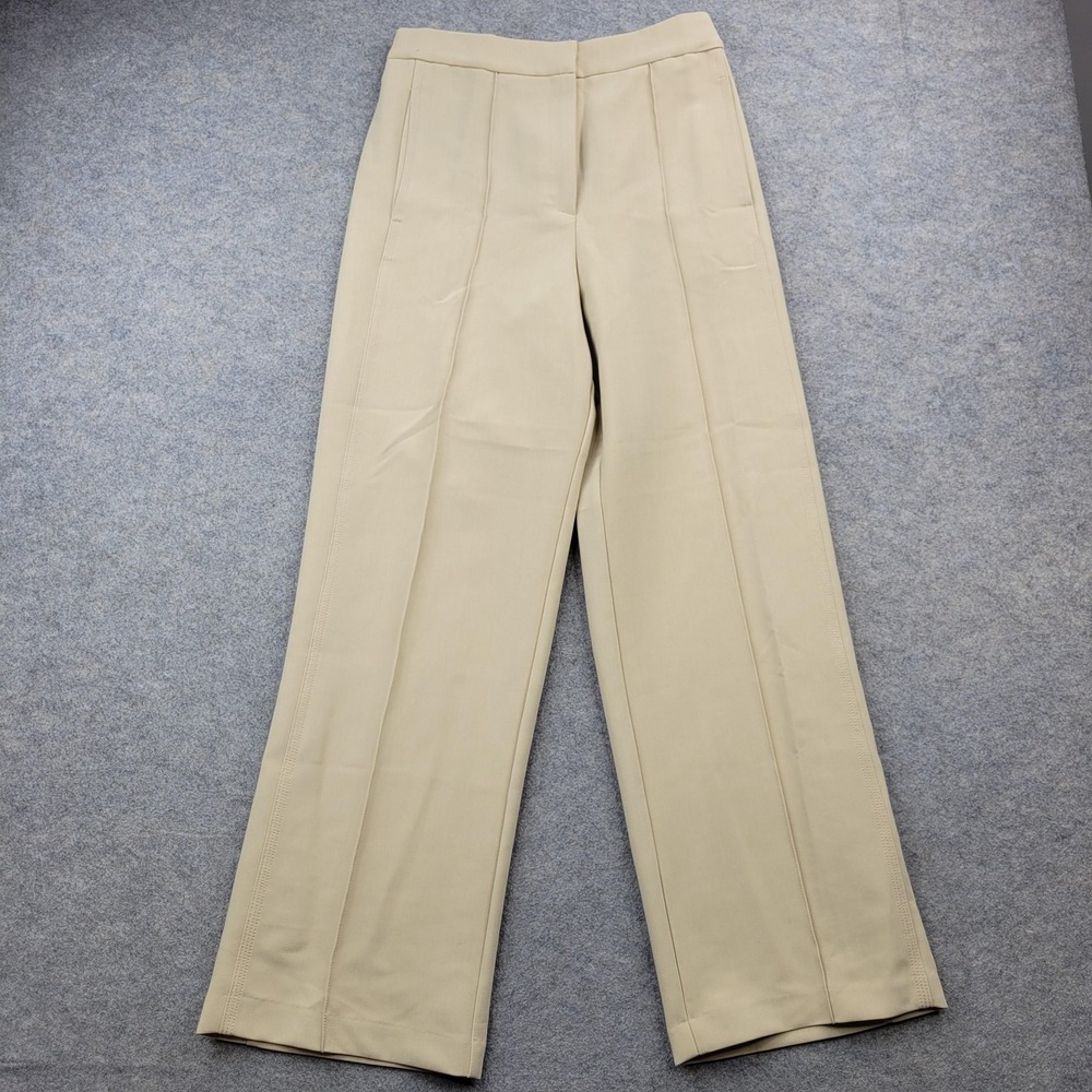 Dress Forum Pants Womens Medium Beige Pull On Straight Leg Lined Work Office